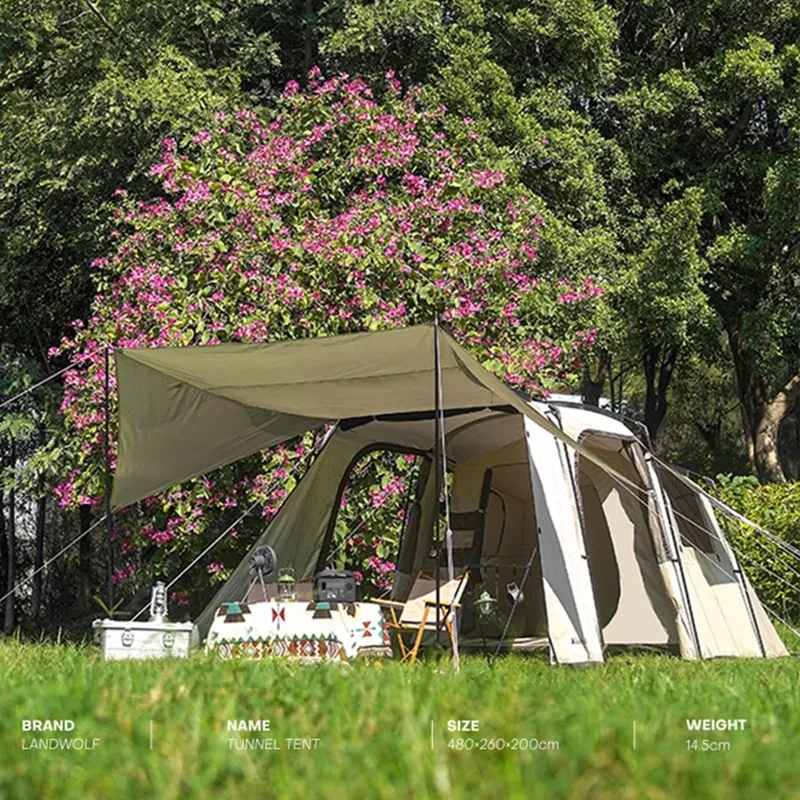 Landwolf Large Space Tunnel Tent Outdoor Camping Tourist