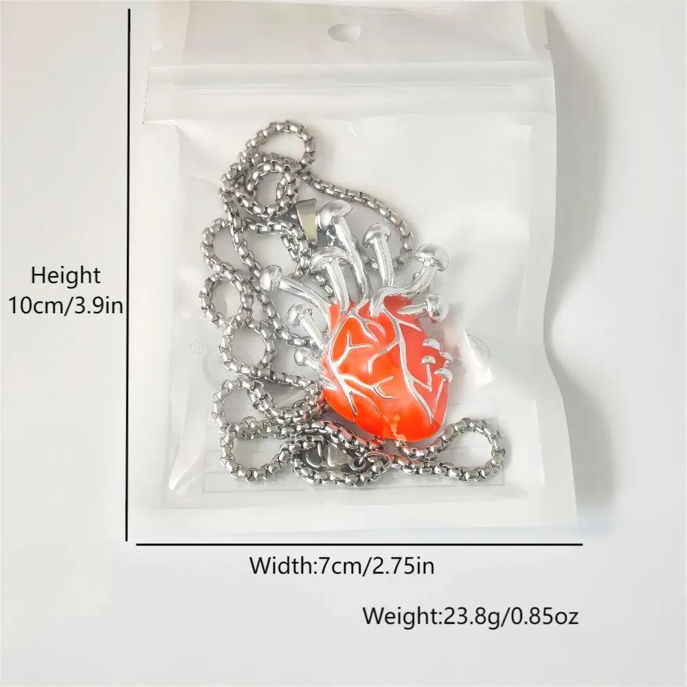 Zinc Alloy Luminous Heart Pendant Necklace