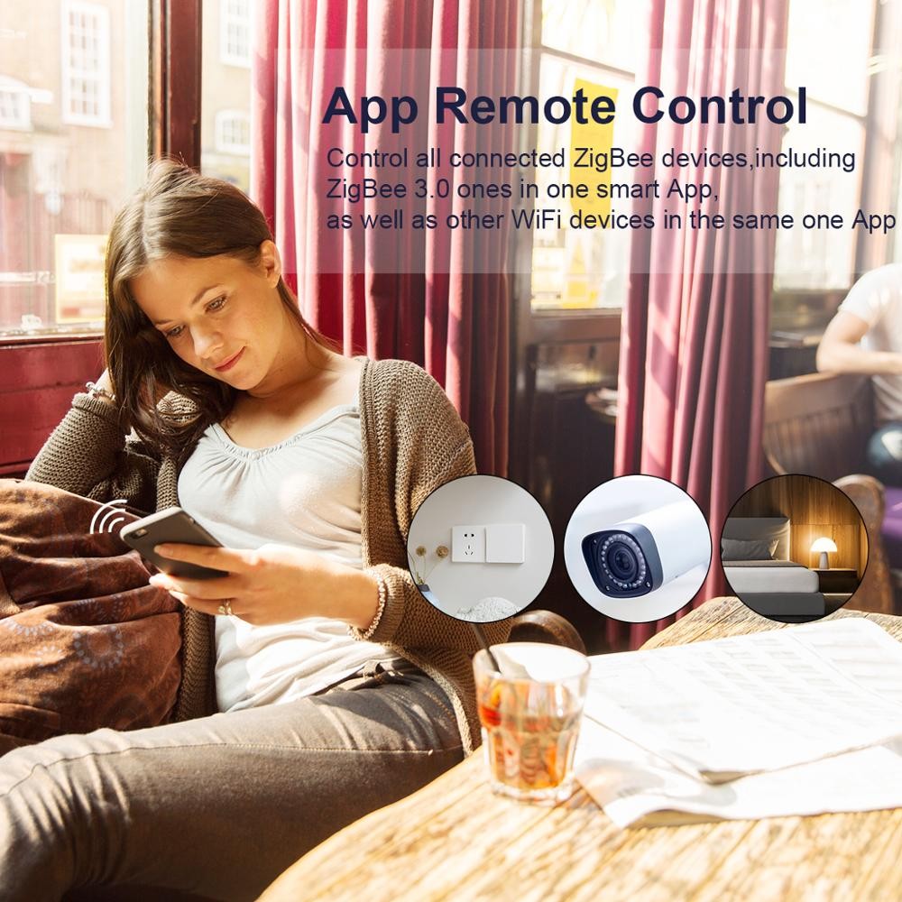 Tuya ZigBee 3.0 Smart Hub - Wireless/Wired Gateway Bridge for App and Voice Remote Control