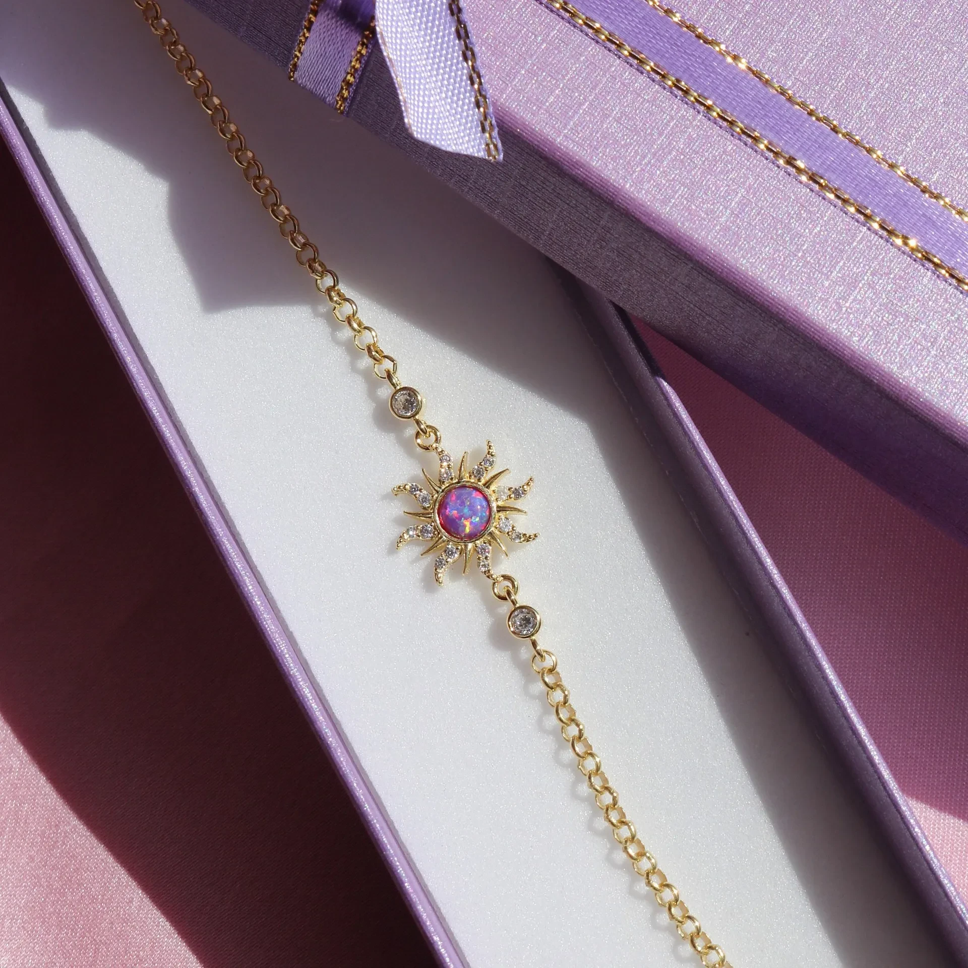 Multicolor Opal Pendant Necklace