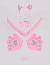 Accessories Set Cosplay Cat's Paw Gloves Cat Ear Headband