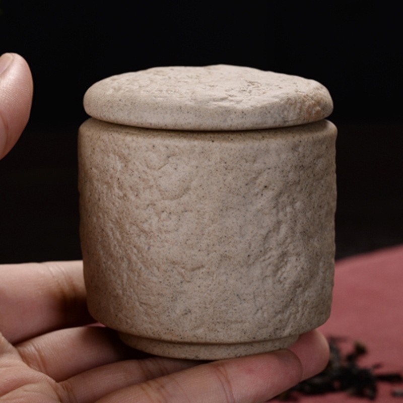 Ceramic Tea Pot Retro Mini Stone Pattern