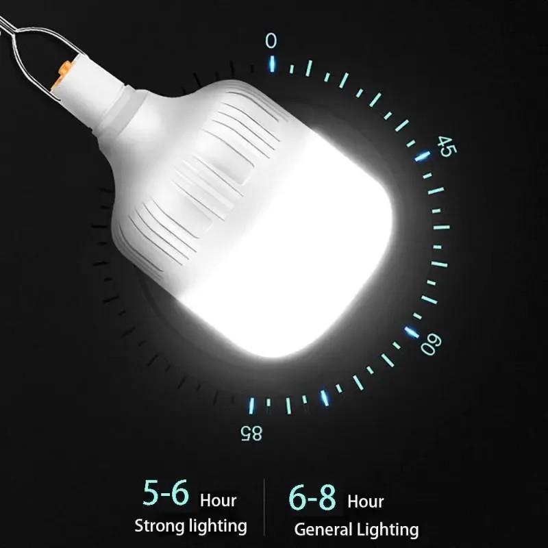 USB Rechargeable LED Emergency Light - 60W Outdoor Camping Equipment for BBQ, Hiking, Sports, and Entertainment