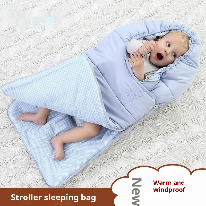 Baby Go Out Swaddling Quilt Sleeping Bag Autumn And Winter Newborn