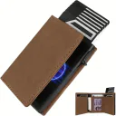 Slim Vintage Brown Faux Leather Wallet