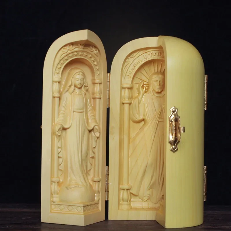 Catholic Holy Relic Wood Carving Craft Ornament