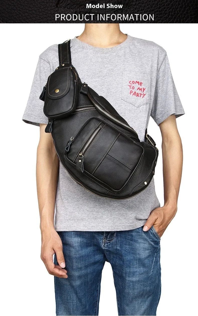 Large Capacity Retro Men's Cowhide Messenger Bag – Classic Leather Travel Bag