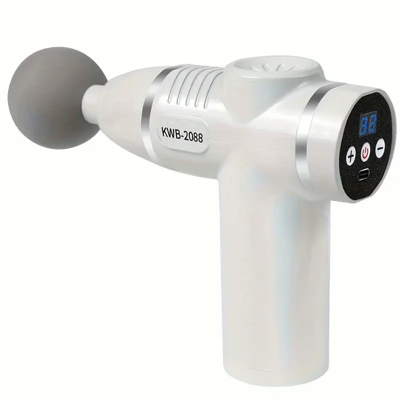 Professional Deep Tissue Massage Gun with 12 Attachments - 800mAh Rechargeable Lithium Battery, Plastic Body, Unscented, 4V-12V USB Charging, Portable Whole Body Muscle Massager