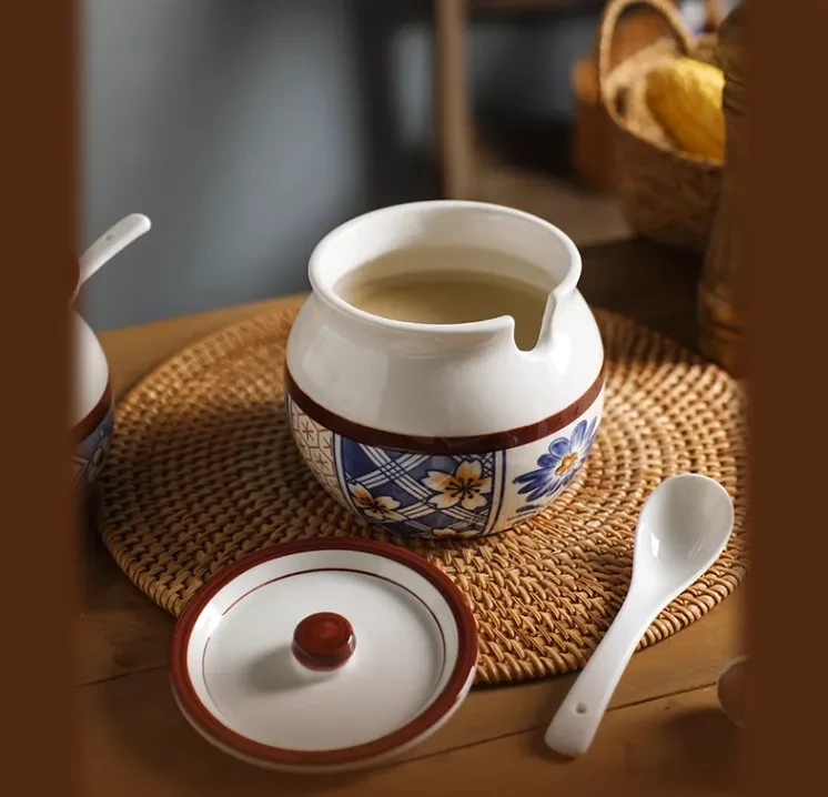 Lard Jar Household Ceramic Spice Jars
