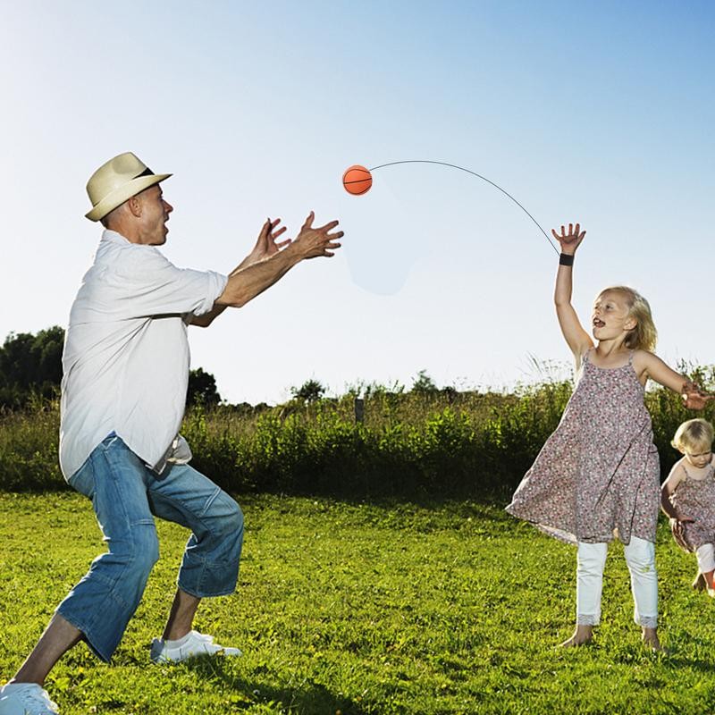 Rubber Bouncy String Ball - Wrist Rebound Toy for Boys and Adults