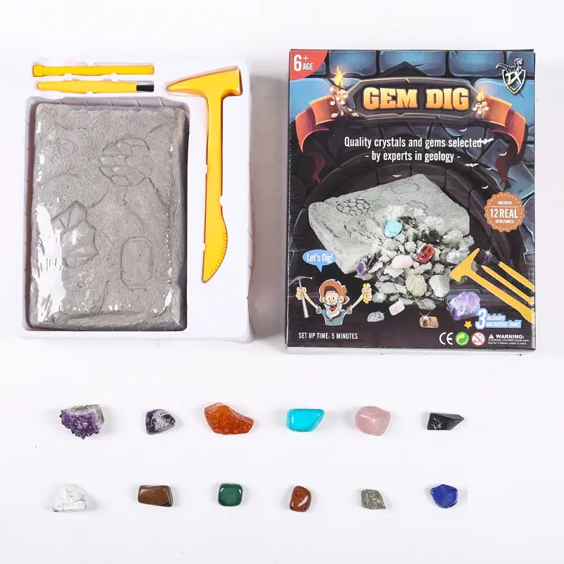 Gem Dig Kit Dig Up 17 Gems STEM Science & Educational Toys Make Great Kids Activities