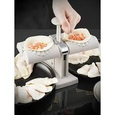 Collfa Automatic Dumpling Maker Mold Manual Ravioli Press Machine Dumpling Press Set Double Heads Mold Make 2 At A Time Quick Dumpling Empanadas Pierogi Maker Tool For Home,Kitchen Restaurant 2in1