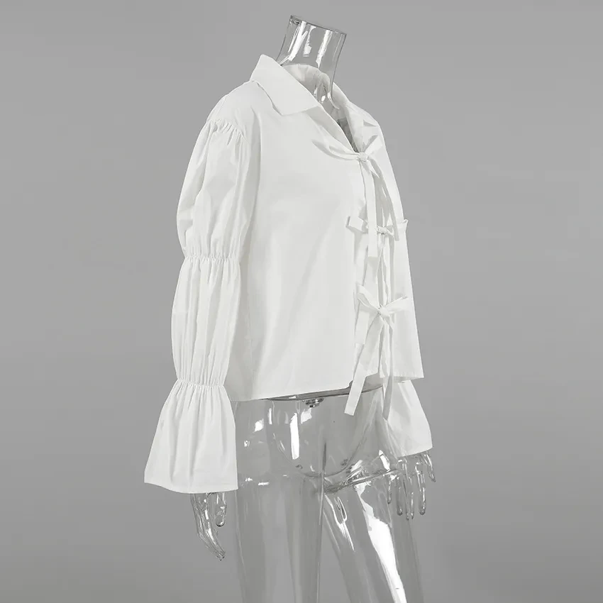 Women's Cotton Design Lace-up Shirt