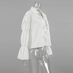 Women's Cotton Design Lace-up Shirt