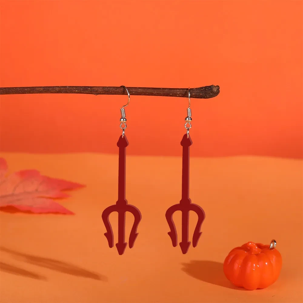 Environmental Acrylic Earrings Halloween Red Love