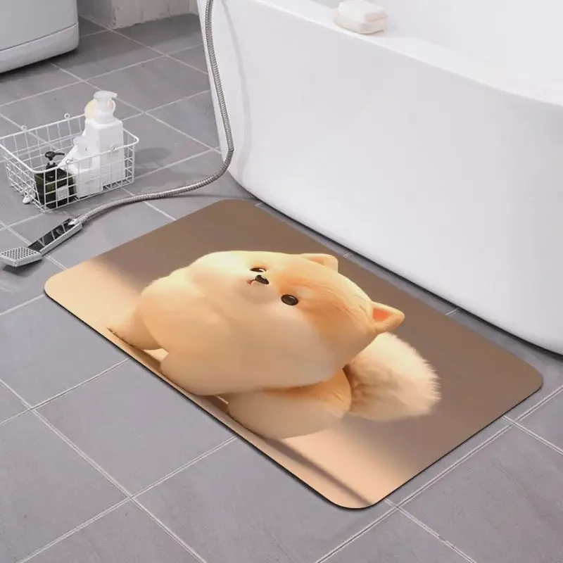 Purchase Products Like Diatomaceous Earth Bath Mats, Bathtub Mats, a Cute Little Dog, New Year Gifts, Valentine'S Day Gifts, Stylish Themed Kitchen, Living Room, And Bathroom Mats. These Mats Have Super Absorbent Properties, Quick-Drying Features, And Are