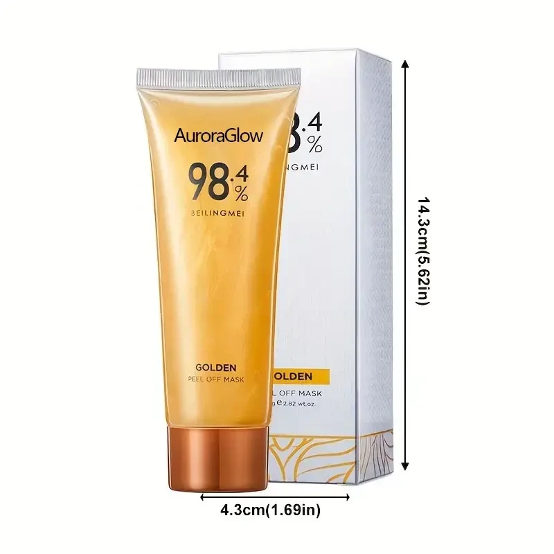 98.4 Golden Peel Off Face Mask - Hydrate and Moisturize-Deep Cleansing And Improves elasticity - Moisturizing Skin Mask Perfect for All Skin Types