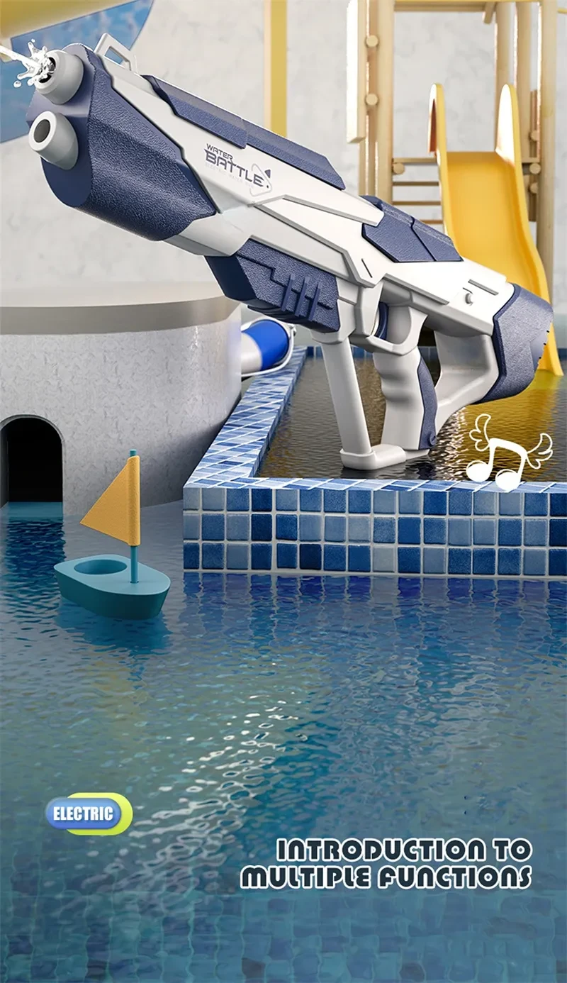 Space Water Gun Electric Automatic Water Absorption Water Fights Toy Outdoor Beach Swimming Pool Bath Toys For Children Kid Gift