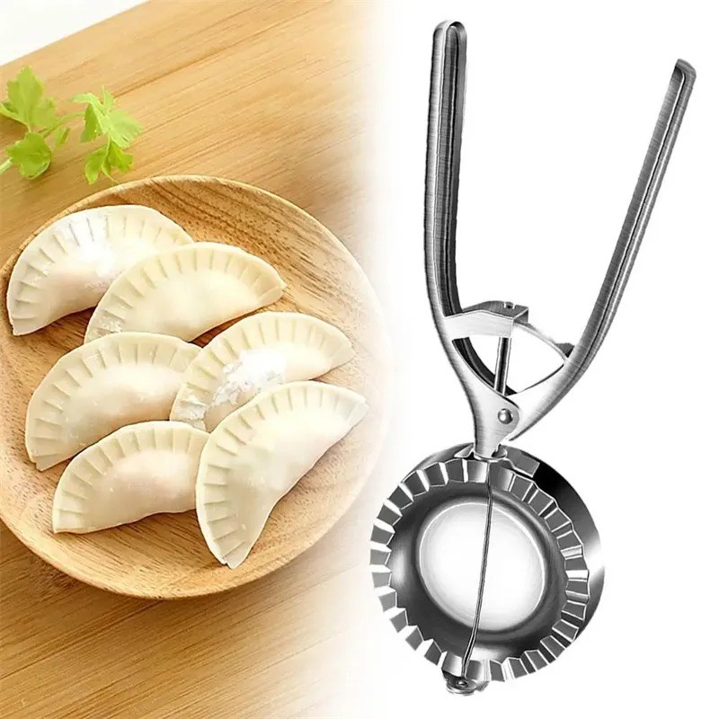 Stainless Steel Dumpling Maker - Manual Kitchen Gadget