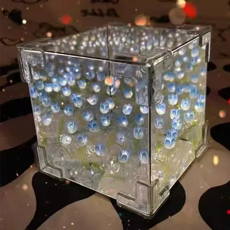 LED Tulip Night Light Box