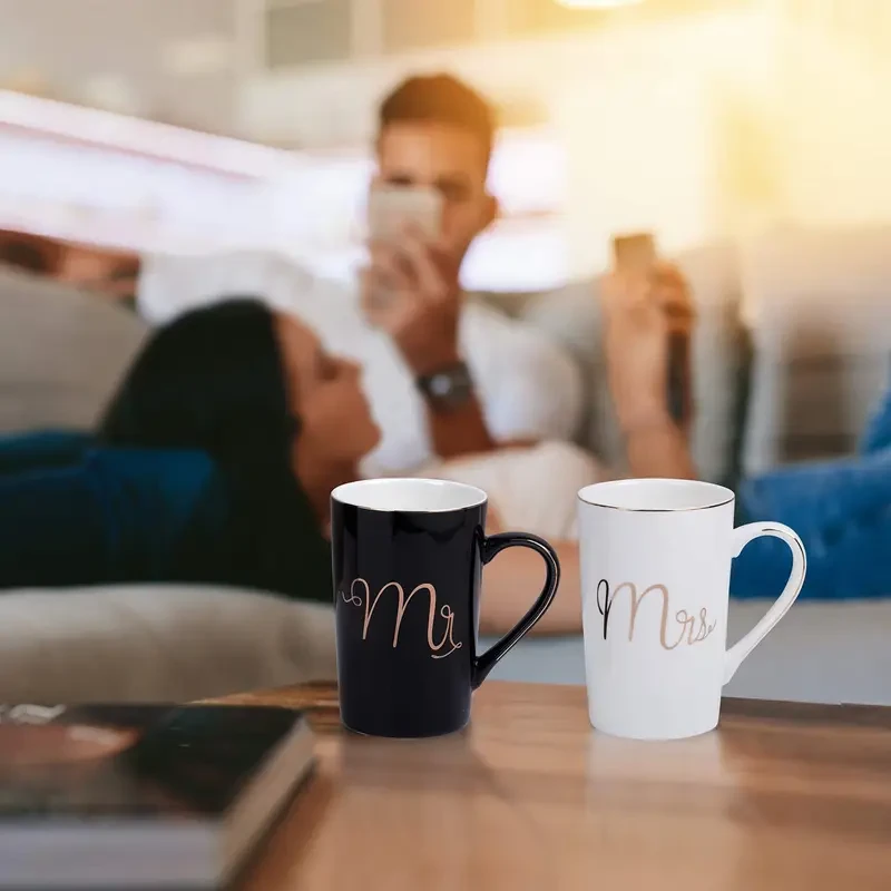 Mr & Mrs Ceramic Coffee Mug Set