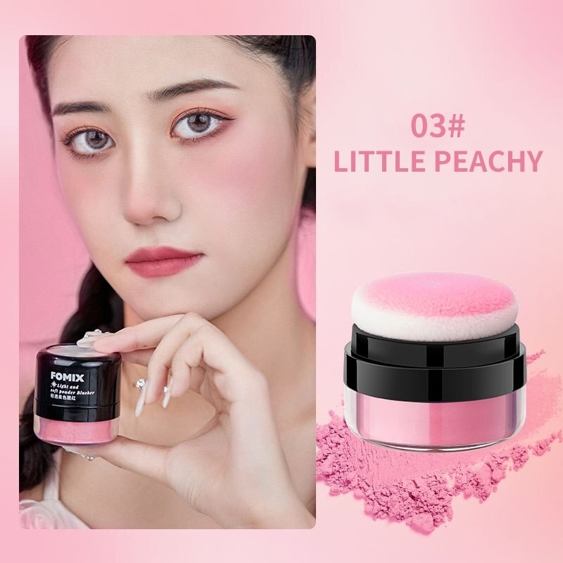 FOMIX Loose Powder Air Cushion Blush - Soft Matte Natural Cheek Colors