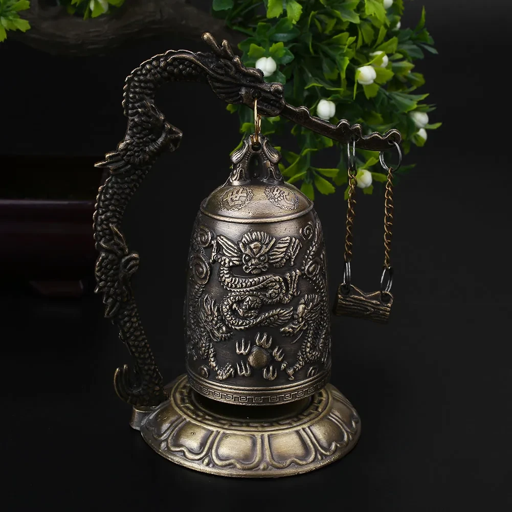 Bronze monk lock dragon clock