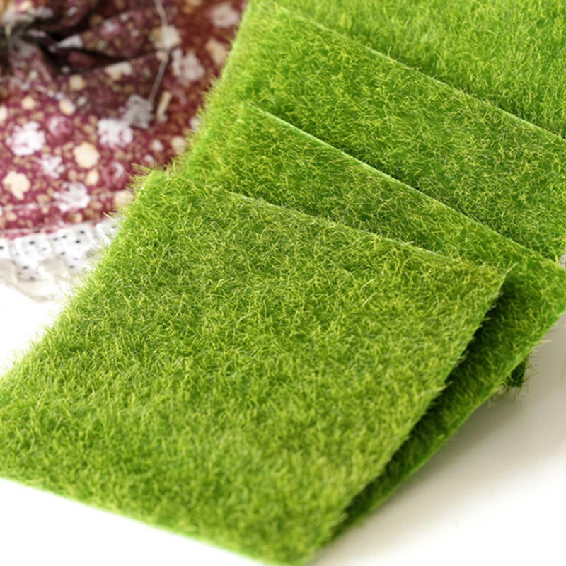 15x15cm Green Artificial Fake Moss Decorative Lawn Turf