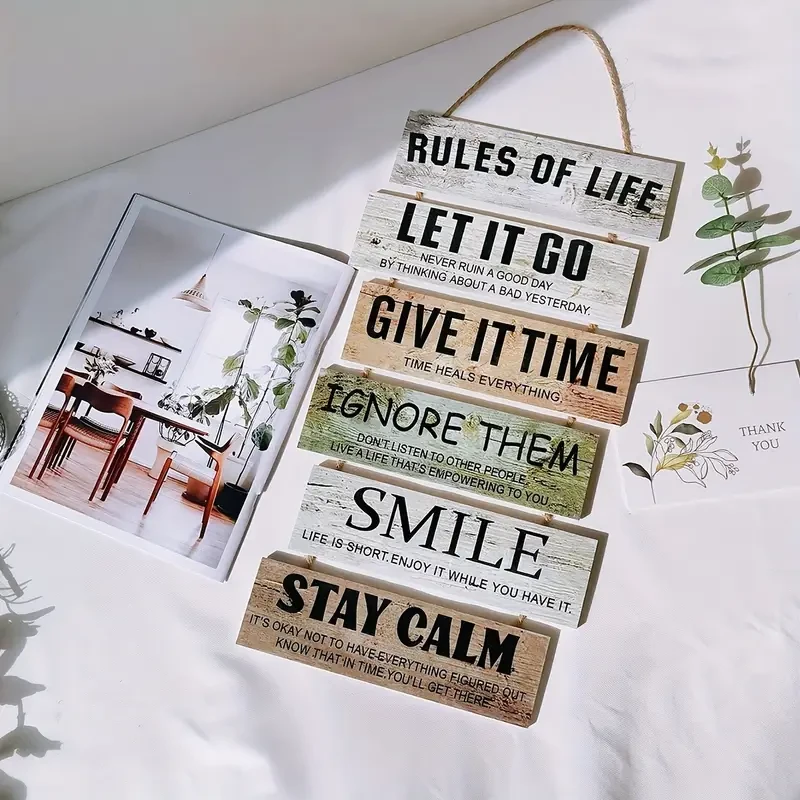 1pc Vintage Wooden Decoration Hang Tag