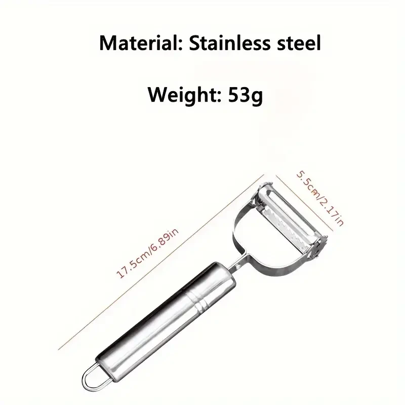 2-in-1 Stainless Steel Vegetable Peeler & Julienne Cutter