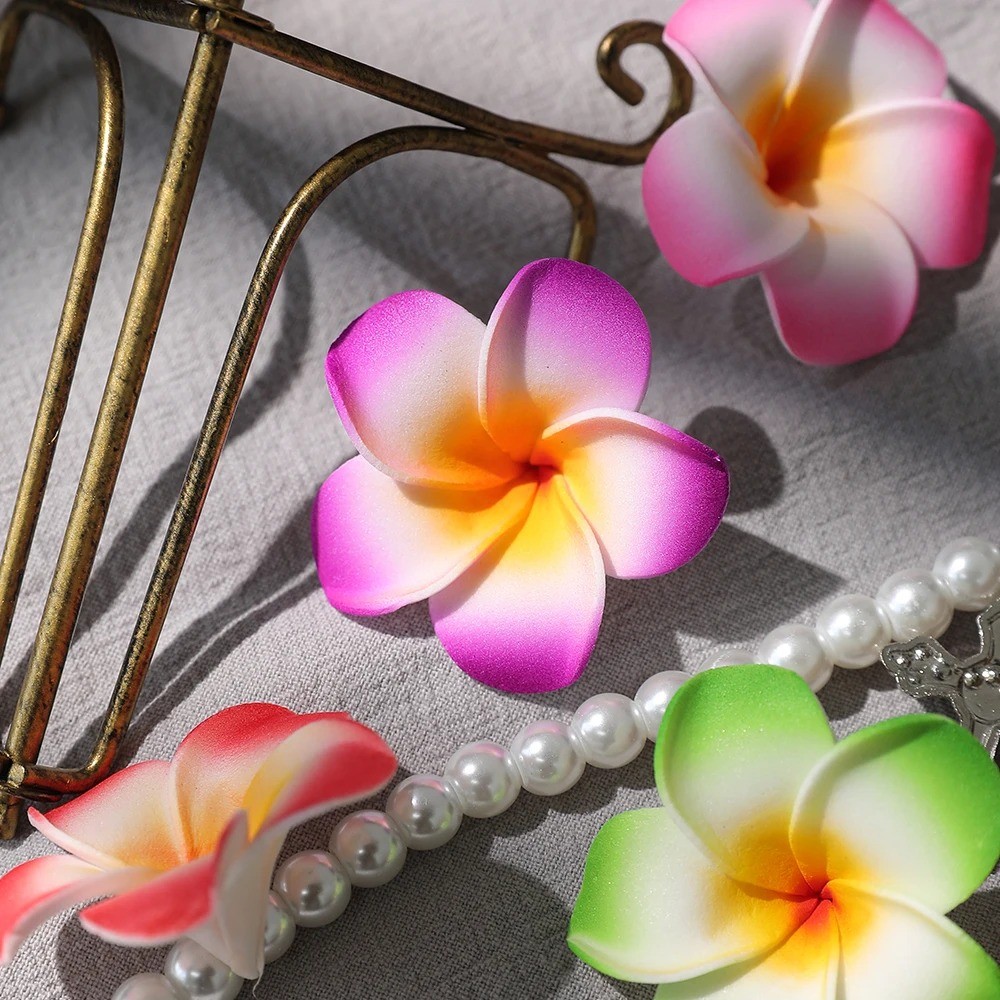 10Pcs Artificial Hawaii PE Foam Flowers  5cm DIY Flower Set