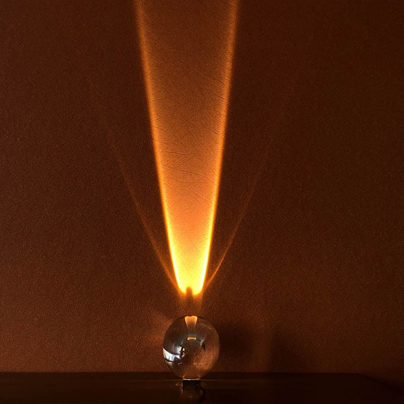 LED Crystal Eye of the Sky Table Lamp - Italian Designer Bedside Lamp for Living Room, Bedroom Decor, Night Light Projector Gift