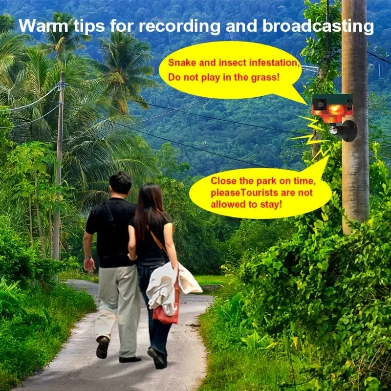 360° Solar Animal Repeller Alarm - Induction with 13 Effects and Recording