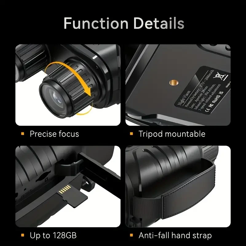 HD Digital Night Vision Binoculars with 7.11cm Screen