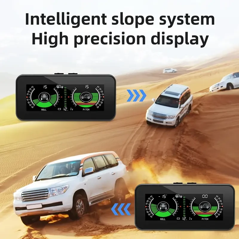 Vgate Car Inclinometer & HUD - Digital Slope Meter with Voltage Display
