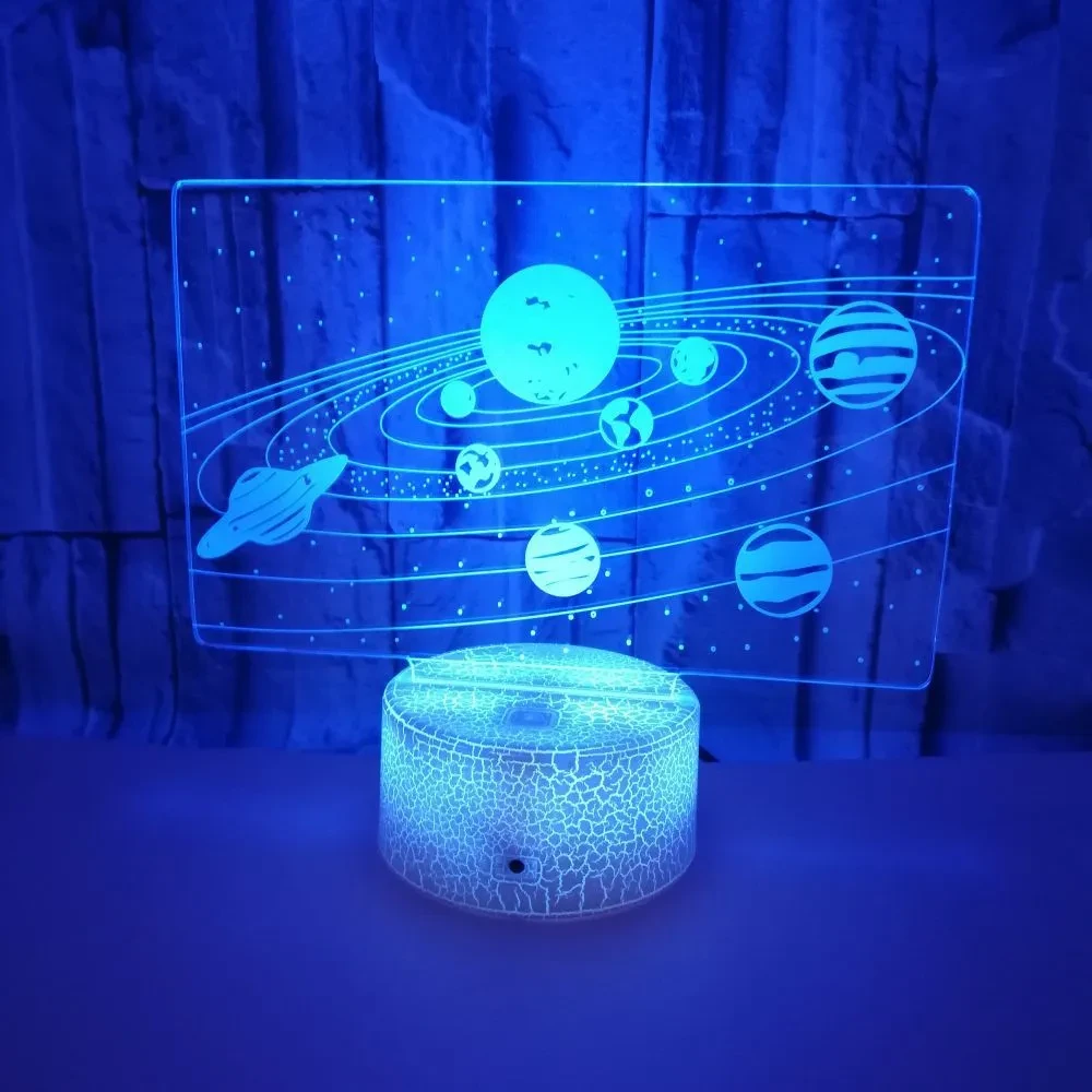Sistema solare 3D Optical Illusion Lampada Universo Spazio Galaxy Luce di Notte per I Bambini Delle Ragazze Dei Ragazzi come su Compleanni o Le Vacanze regali
