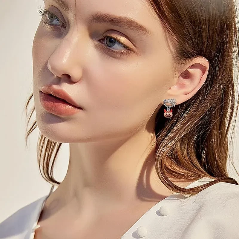 Ghost Hand Pumpkin Head Earrings