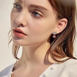 Ghost Hand Pumpkin Head Earrings