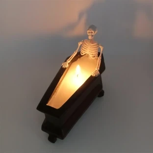 Bubble Bath Skull Skeleton Candle