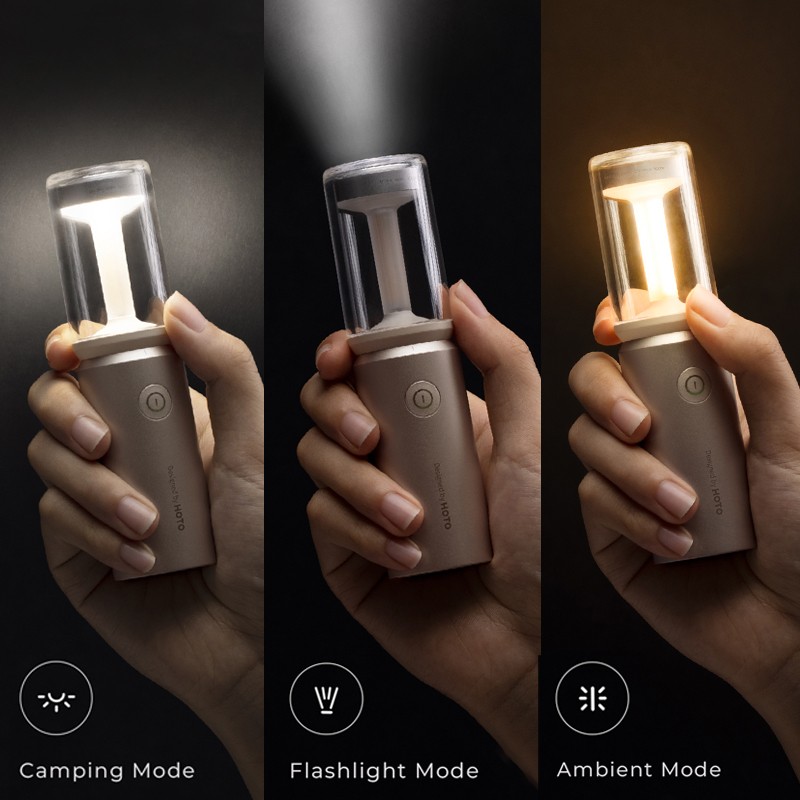 HOTO Camping Light  Rechargeable Waterproof Flashlight and Lantern with 3 Modes