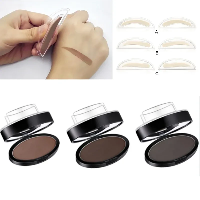 Eyebrow Powder Stamp Tint Stencil Kit