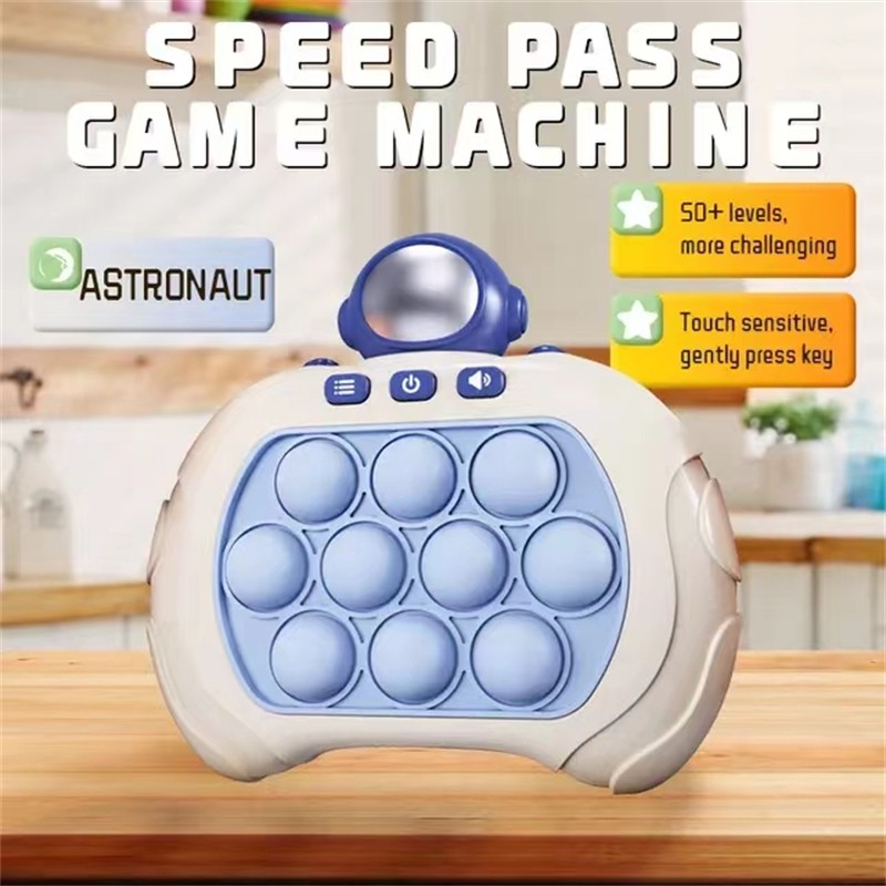 Quick Push Bubbles Game Machine  Kids Cartoon Fun Whac-A-Mole Squeezing Anti-Stress Sensory Bubble Pop Fidget Toy