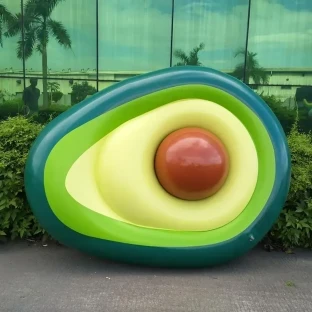Inflatable Giant Avocado Pool Float Pool Swimming Float Swimming Ring Pool Circle Party Buoy Toy