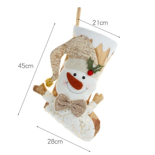 Christmas Gold-plated Big Socks Candy Gift Bag Pendant