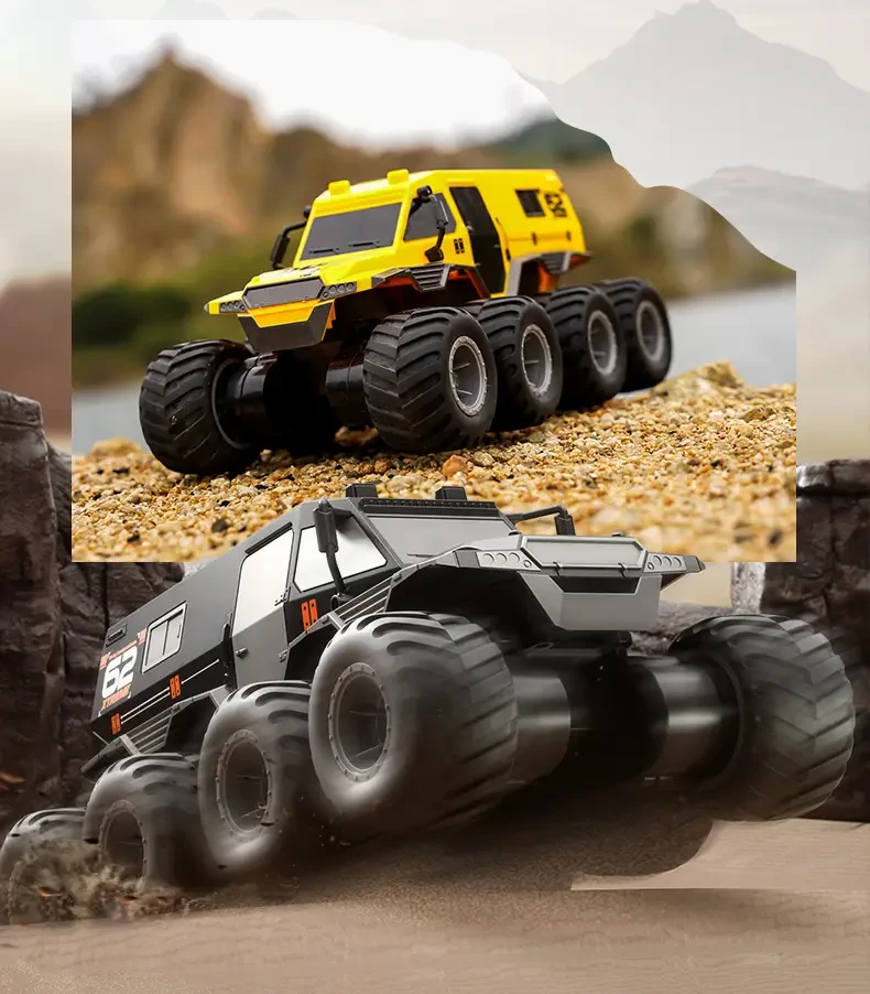 Q137 Remote Control Amphibious 8-wheel Off-road Vehicle (Single Battery), Full Body, 360°rotation And Drift, Pressure-resistant Rubber Tires, 30 Minutes Battery Life, 2.4G Remote Control