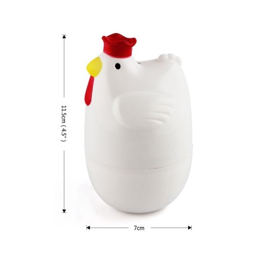 PP Chicken Shaped Egg Boiler Steamer Microwave Egg Boiler Egg Steamer Eggs Cooker Kitchen Cute Style Cooking Gadgets