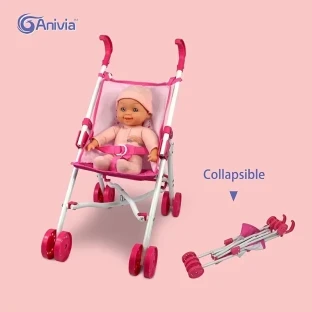 ANIVIA 5PCs Baby Doll Stroller Set - Baby Doll Accessories Set