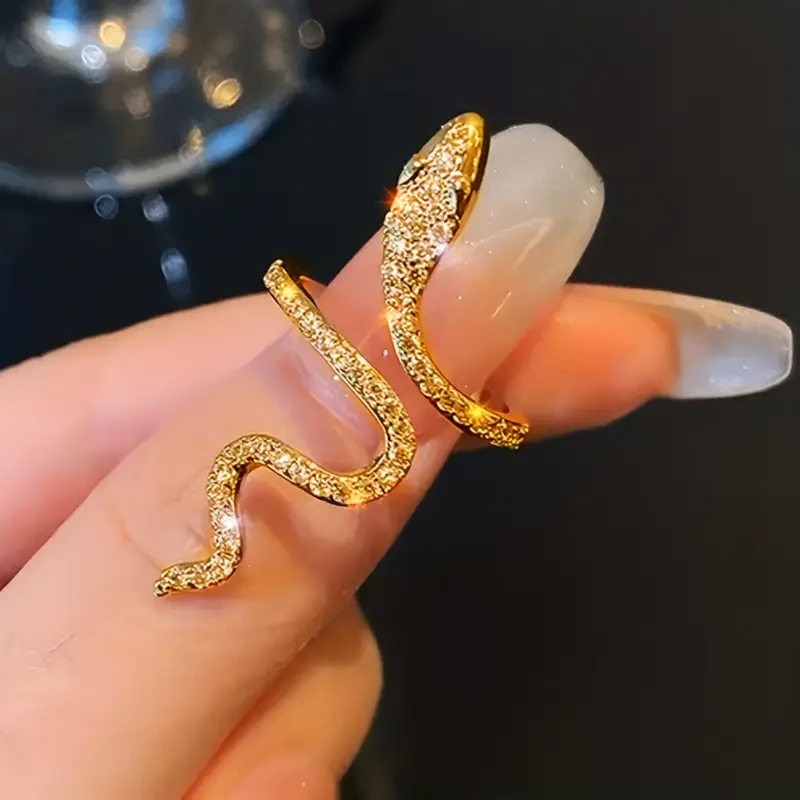 1pc Glamorous Snake Design Wrap Ring