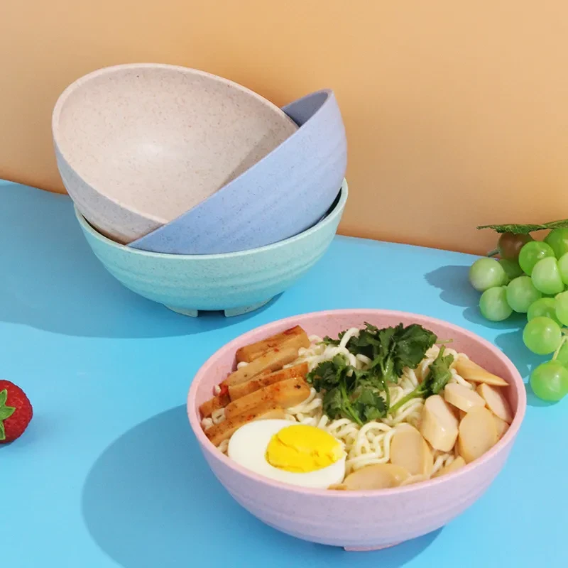 Plastic Household Instant Noodle Bowl Bowl Tableware Set Gift Four Pack