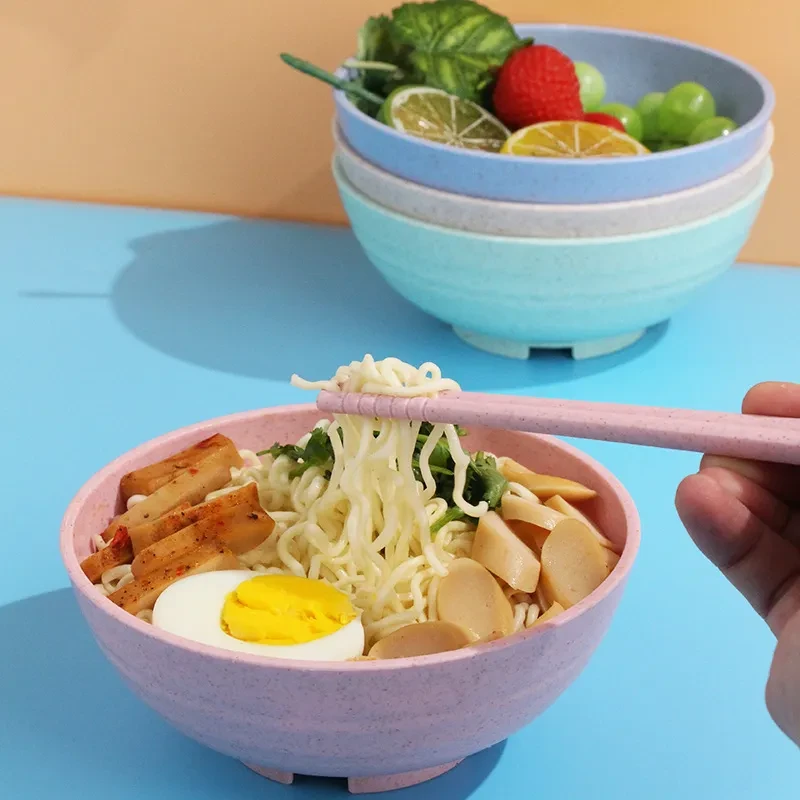 Plastic Household Instant Noodle Bowl Bowl Tableware Set Gift Four Pack